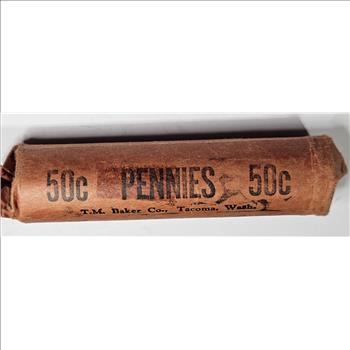 1939 S Old Dealer Wrapped Lincoln Wheat Cent Roll