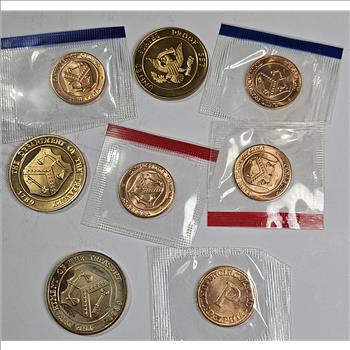 Lot of (8) US Mint medallions from Proof and Mint Sets