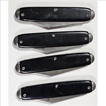 (4) Vintage USA Made Collecotrs Pocket Knives - Hopalong Cassidy - Tom Mix -Rex Allen - Wild Bill Ellliot - Vintage TV and Movie Stars