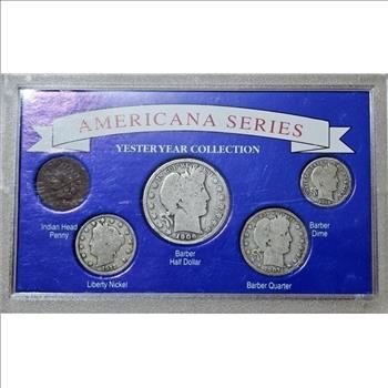 Americana Series Barber Silver Liberty Coins - 