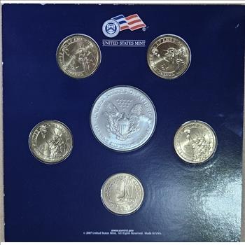 2007 US Mint SILVER Set - Complete in OMB -with Presidential Dollars