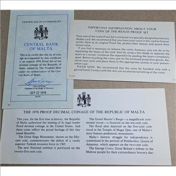 1976 Malta Decimal Set in Case