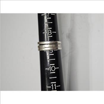 Lot of Three Sterling Silver Heart Shape Rings w/ Stones