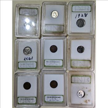(9) Assorted Slabbed Coins