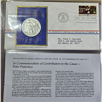 Peter Francisco Sterling Silver Proof - 1st Day Issue Stamp -