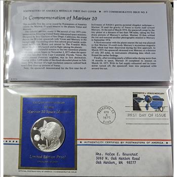 Sterling Silver Mariner 10 Commemorative Proof w/ 1st Day Issue