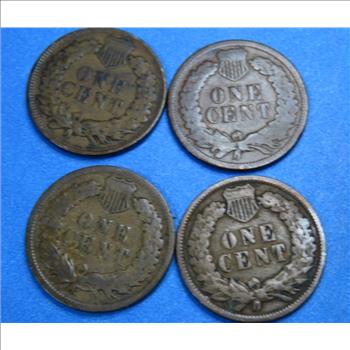 1907-1898-1892-1897 Indian Head Cents