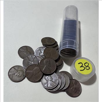 1938 P old Dealers Roll of Lincoln Wheat Cents