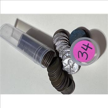 1934 P Old Dealers Roll of Lincoln Wheat Cents