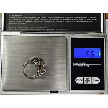 Garnet-Amethtyst-Peridot-Citrine-Topaz- Gemstone Sterling Silver Ring