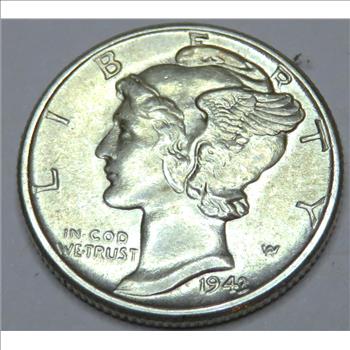 1942 BU Grade Mercury Dime