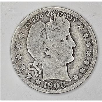 1900 New Orleans Mint Better Date Barber Quarter - USA COIN GUIDE $31