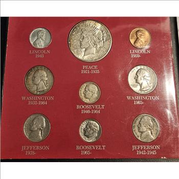 ~RARE~ 20th Century Type Coin set in Trifold Folio -