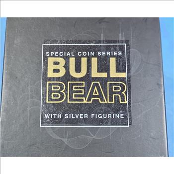 Superior Collectible - 2025 Gilded Silver Eagle with Gilded Bull Figurine Under Glass Dome