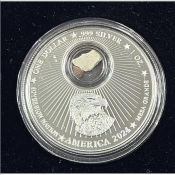 ~RARE~ Tomb of Jesus - 1 oz Silver .999 Round with Encased Jerusalem Stone - COA 
