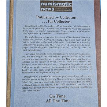 Collectible Numismatic News 30th Year Commemorative Medals and Uncirculated Wheat Cent Set from 1952-1982 in Tri Fold Booklet  - Super Low Starting Bid! NO RESERVE!