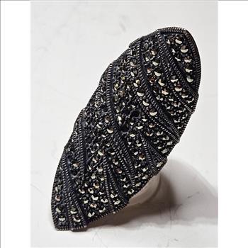 Large Marcasite Sterling Ring