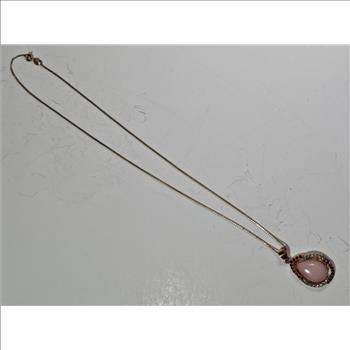 Topaz-Garnet-CZ Sterling Necklace