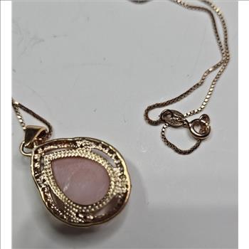 Topaz-Garnet-CZ Sterling Necklace