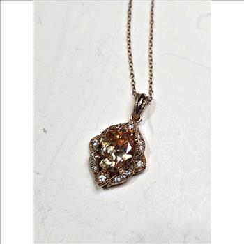 VANNA K Designer Vermeil Sterling Silver Topaz- CZ Necklace