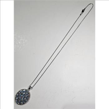 Sterling Silver Blue Topaz Necklace