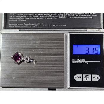 Sterling Silver Topaz CZ Pendant