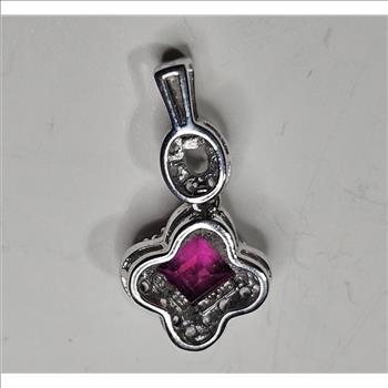 Sterling Silver Topaz CZ Pendant