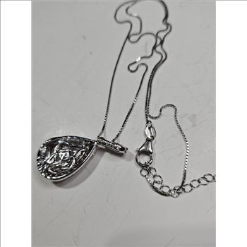 Multi Color CZ Sterling Silver Necklace