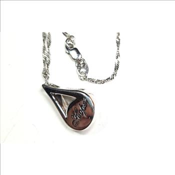 Sterling Silver Fashion Pearl Colored CZ Necklace
