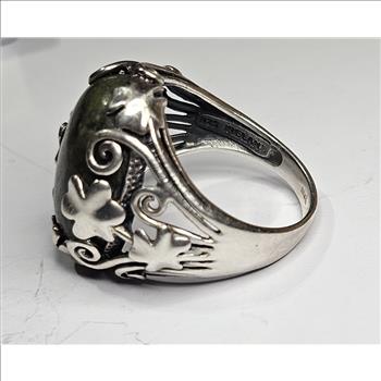 sterling Silver Green Zoicite Ring