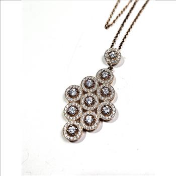 Vermeil Sterling Silver Topaz CZ Necklace