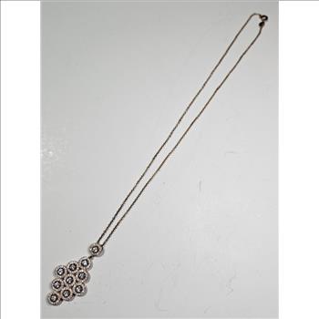 Vermeil Sterling Silver Topaz CZ Necklace