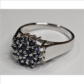 Sterling Silver Blue Gemstone Ring