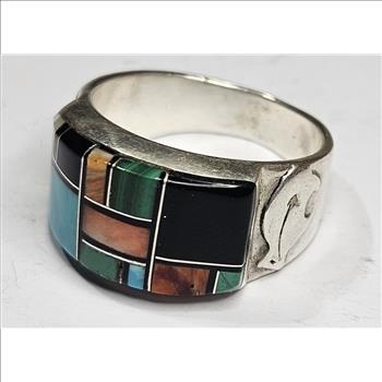 Cool Sterling Silver Multi Stone Ring