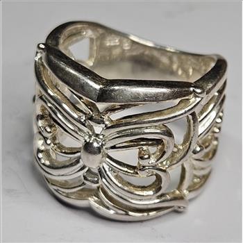 Heavy Sterling Silver butterfly Design Ring