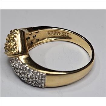 Fancy Sterling Silver Vermeil CZ Ring