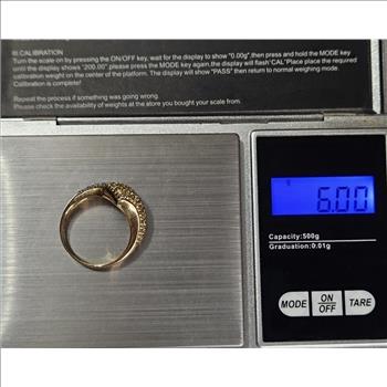 Fancy Sterling Silver Vermeil CZ Ring