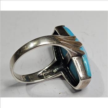 Sterling Silver Blue Fashion Ring