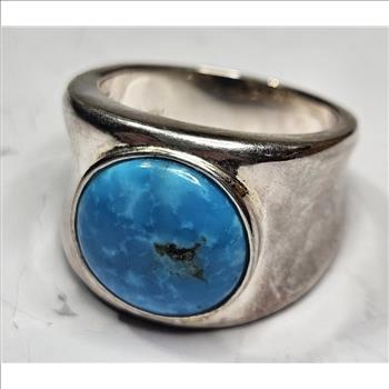 Sterling Silver Blue Aventurine Ring