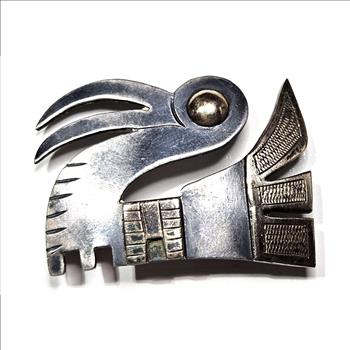 RARE G. Laffi 1950's Bird Pin Peru Sterling Silver