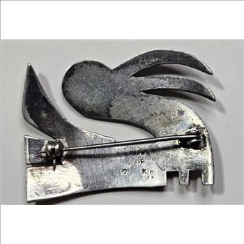 RARE G. Laffi 1950's Bird Pin Peru Sterling Silver