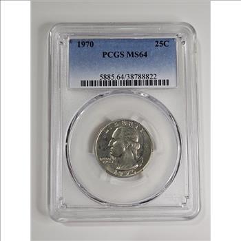 1970 MS 64 PCGS Washington Quarter Coin