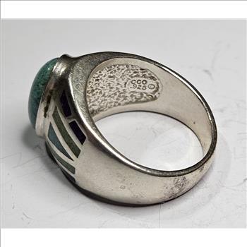 Sterling Silver Chip Inlay Ring