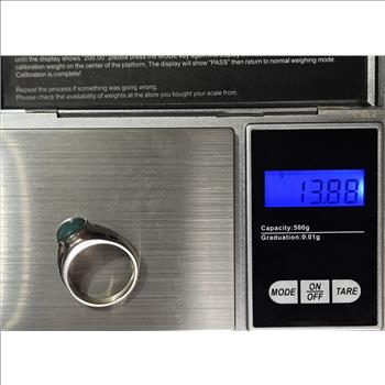 Sterling Silver Chip Inlay Ring