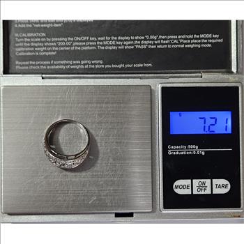 Sterling Silver Ring with CZ Insert Accents