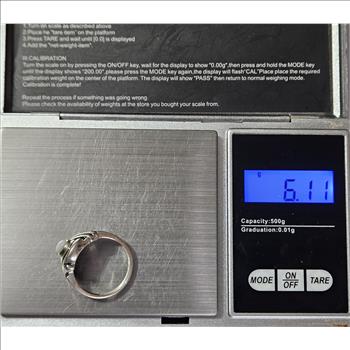 Sterling Silver Ring w/ Chalcedony Stone