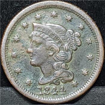 1844 US Large Cent - High Grade Coin