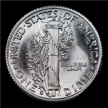 1941-S Mercury Dime 10c Grades MS64/65 GEM BU w/FSB - Amazing Coin!