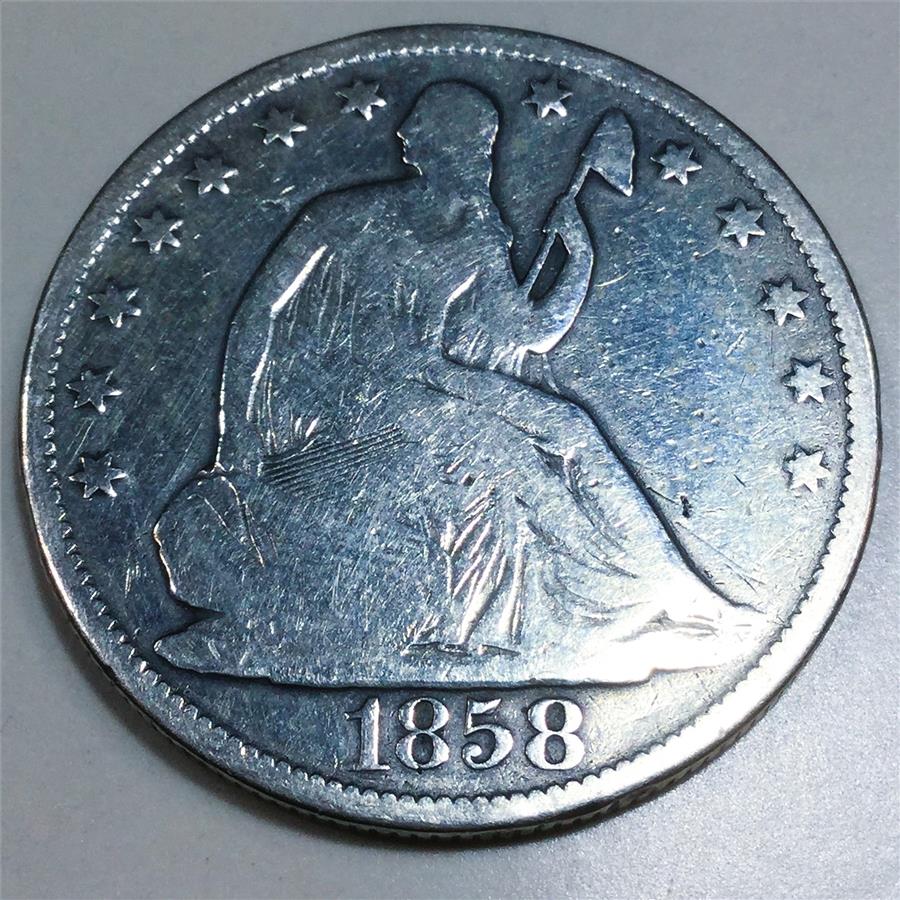 1858-O Seated Liberty Half Dollar Beautiful Coin 