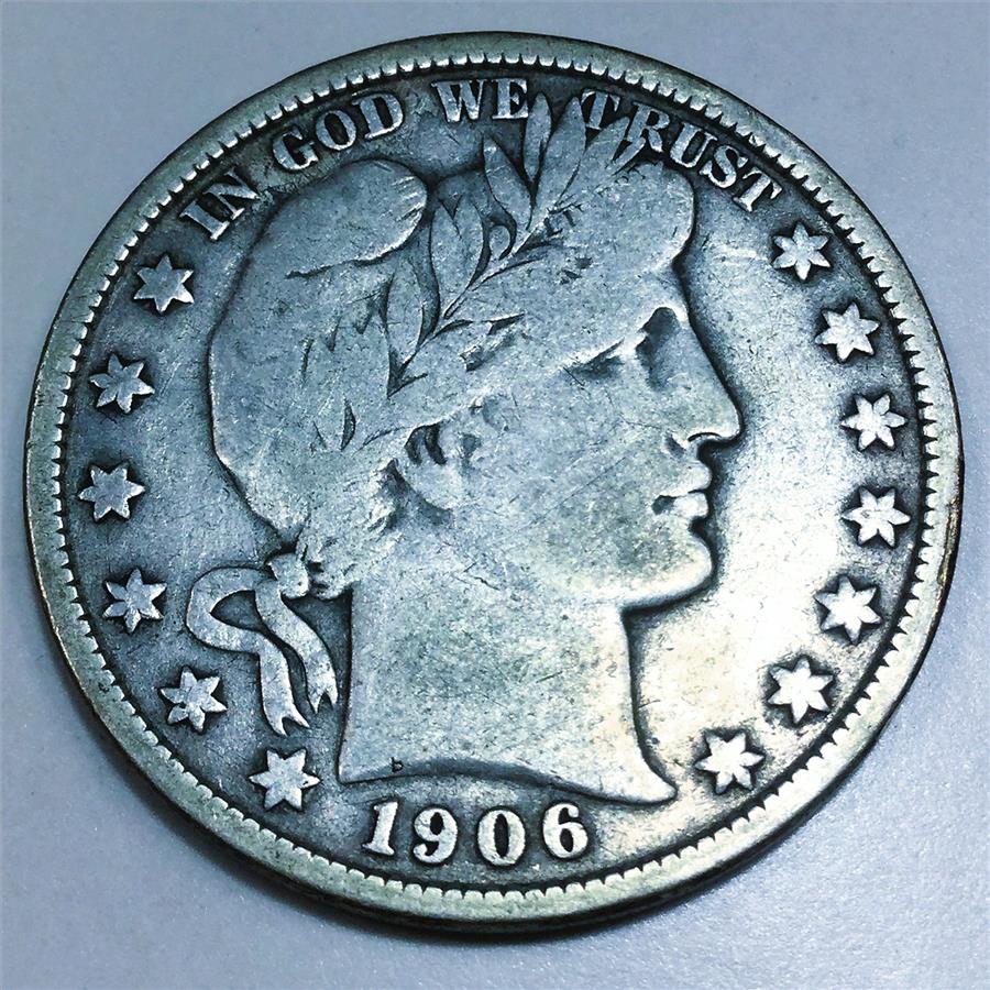 1906 Barber Half Dollar Beautiful High Grade Coin 